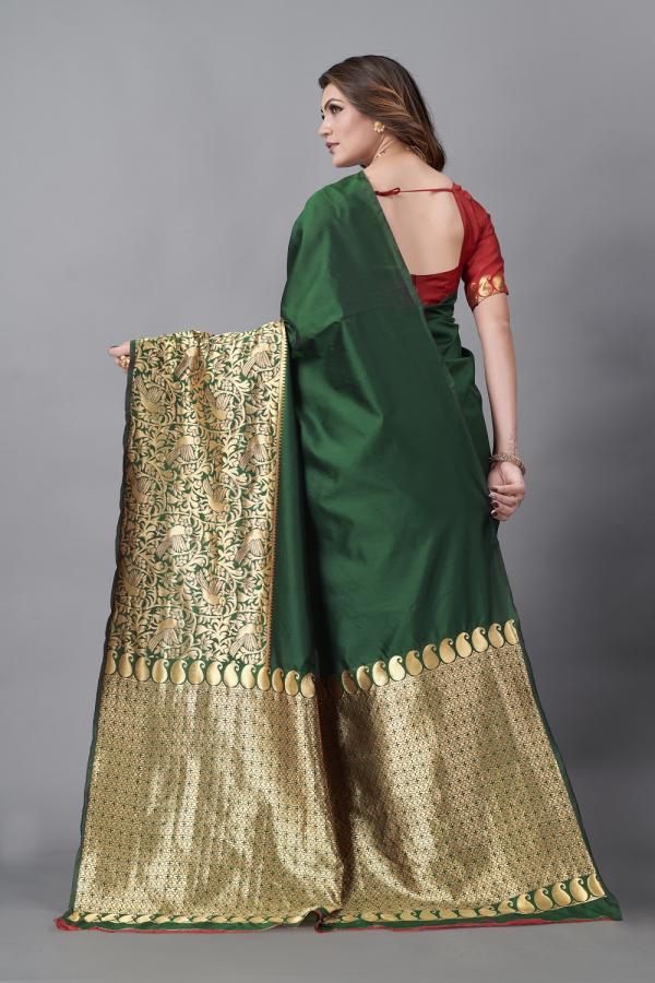 Raaghvi Silk Designer Fancy Lichi Silk Saree Collection